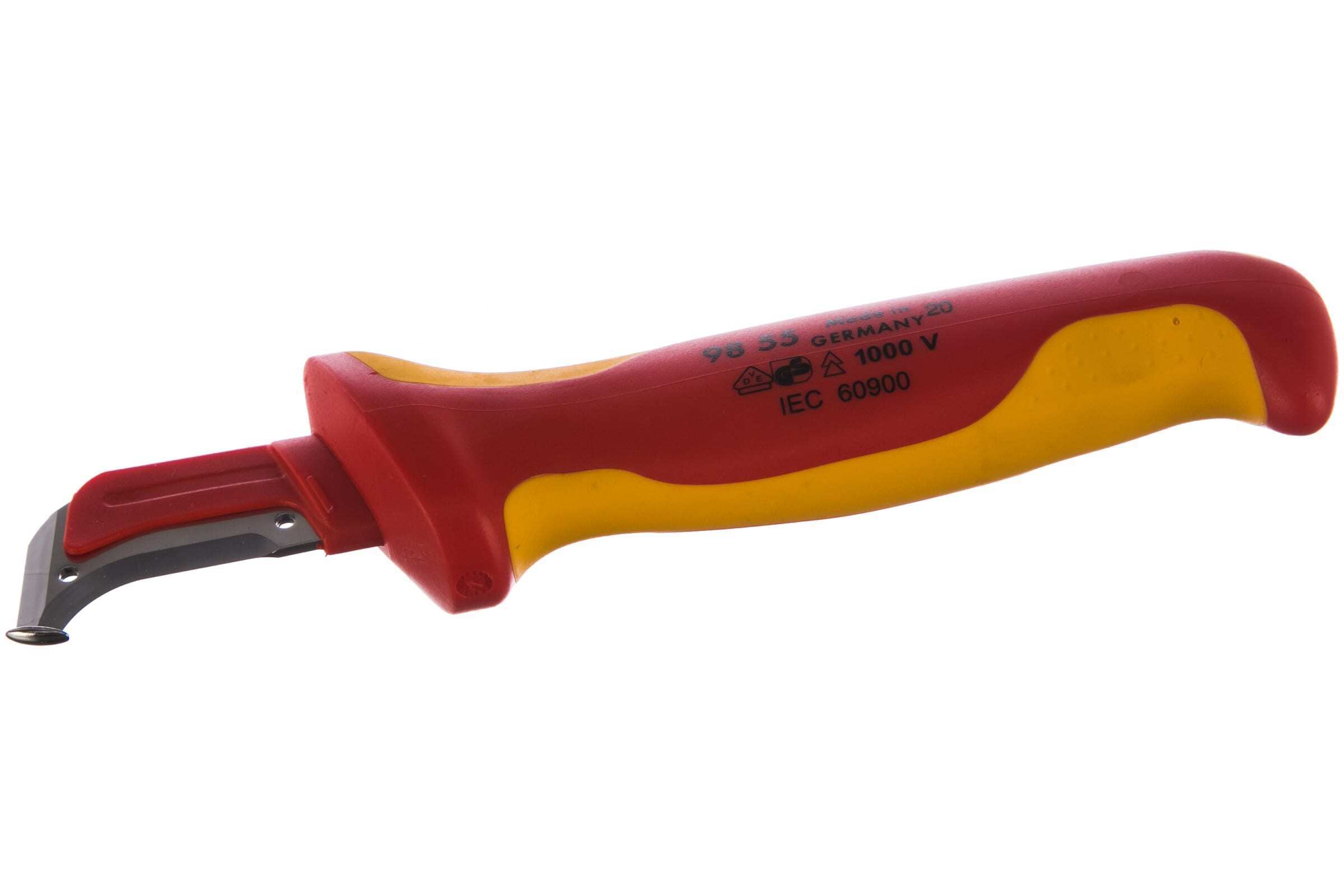 Knipex Нож для удаления изоляции VDE 1000V с пяткой нержавеющая хирургическая сталь L-180 мм 
