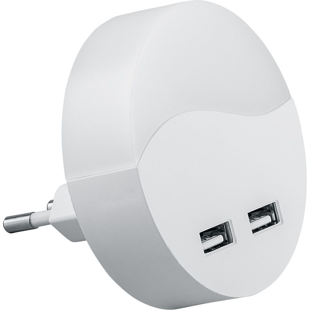 FERON Светильник-ночник с USB, белый 0,45W 230V