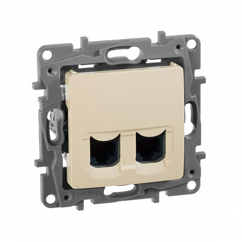 Etika Сл. кость Розетка комп (RJ45) двойная 5 кат. UTP