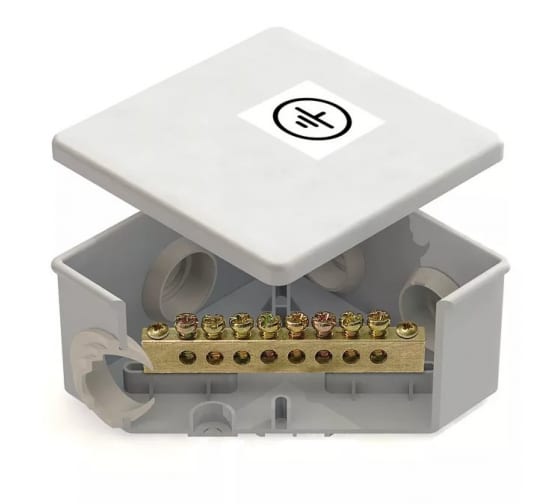 Greenel (КУП) с шиной 8 групп коробка распаячная 85*85*40 мм IP 44