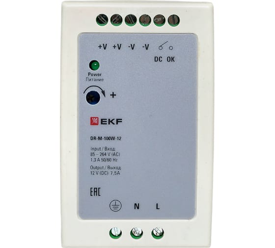 Блок питания 12В DR-M-100W-12 на DIN-рейку EKF