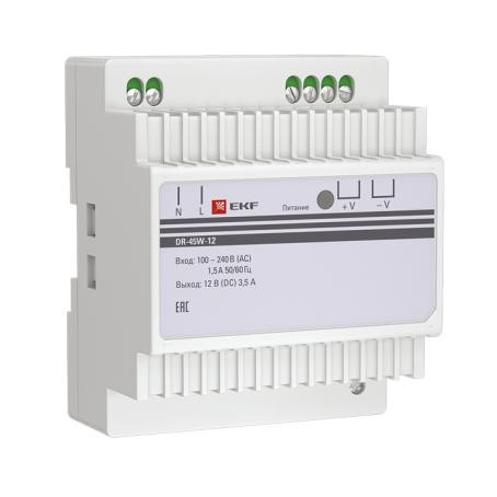 Блок питания 12В DR-45W-12 PROxima EKF 