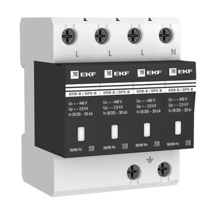 EKF Ограничитель импульсного перенапряжения ОПВ-В 4п 30кА 400В