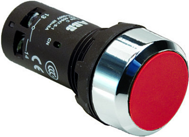 ABB Кнопка CP1-30Y-11 красная без фиксации 1но+1нз