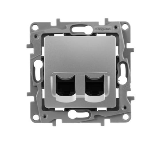 Etika Алюм Розетка комп (RJ45) двойная 5 кат. UTP
