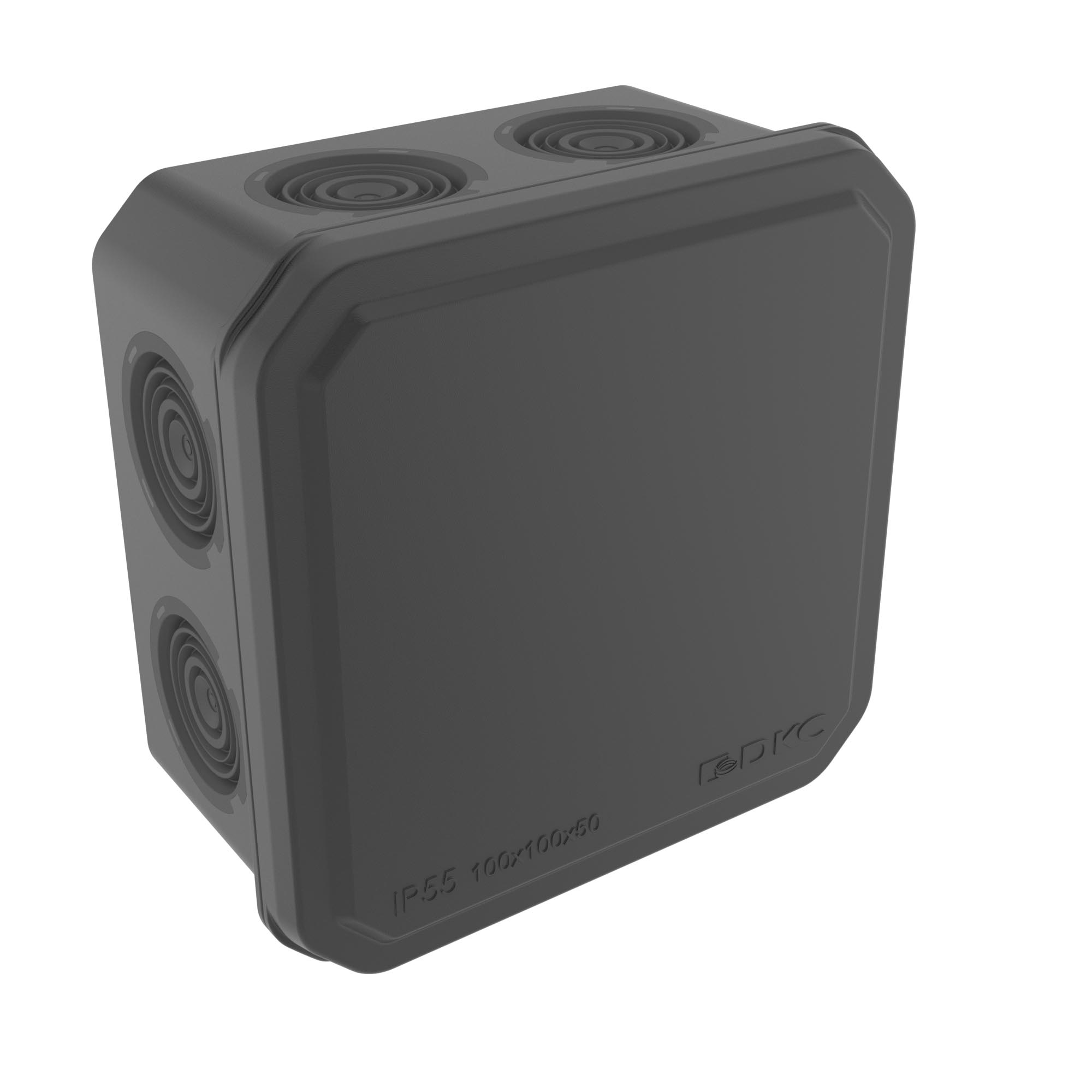 DKC Коробка распаячная 100*100*50 мм IP54 черная