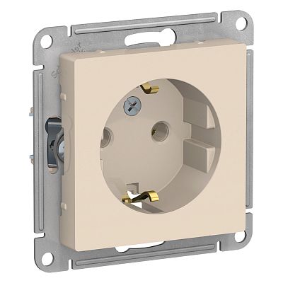 AtlasDesign Бежевый Розетка с заземлением
