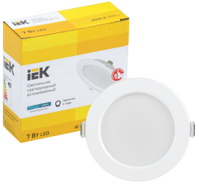 ИЭК Светильник LED ДВО 1611 7Вт IP20 4000K встраив. круг бел. 