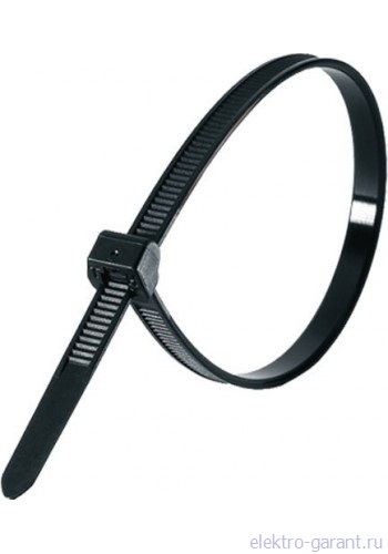 Стяжка кабельная 4х200 мм черная (уп.100шт.)