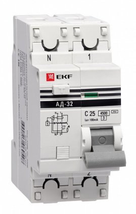 Диф EKF 2п 63А 300ма (А) 4,5кА