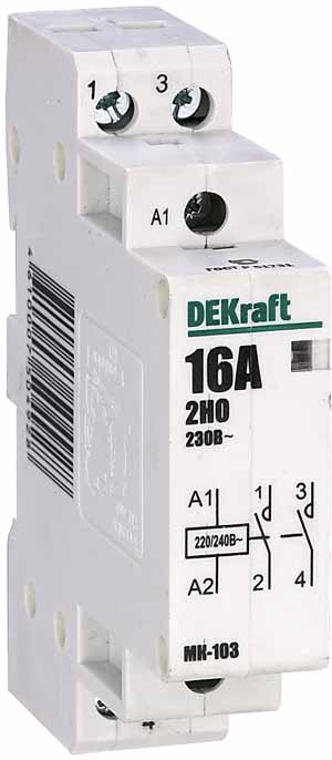 DEKraft Контактор МК-103 20А 230В 2НО