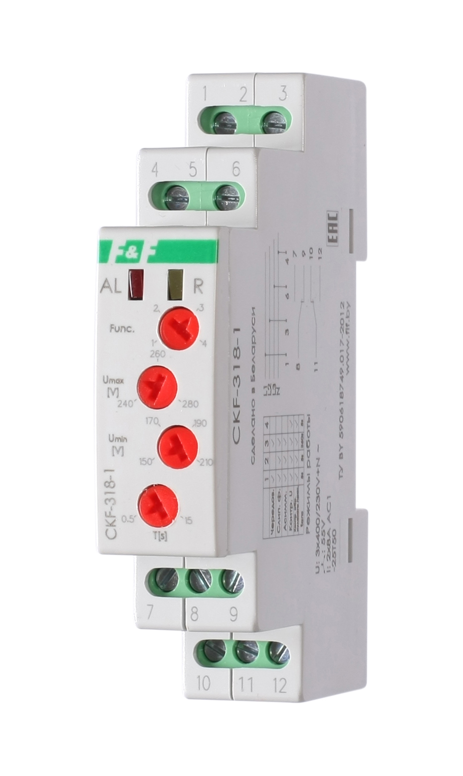 Евроавтоматика Автомат защ.двигателя от нарушения чередования фаз CKF-318-1