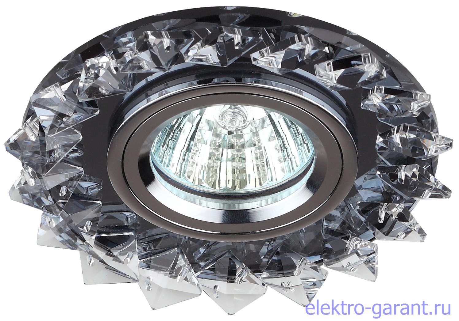 DK44 BK/WH/CH ЭРА декор "острые кристаллы" MR16, 50W чёрный/прозрачный/хром