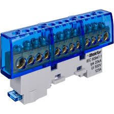 Шина нулевая изолированная KSN-6-6х9-12 BLUE Tekfor