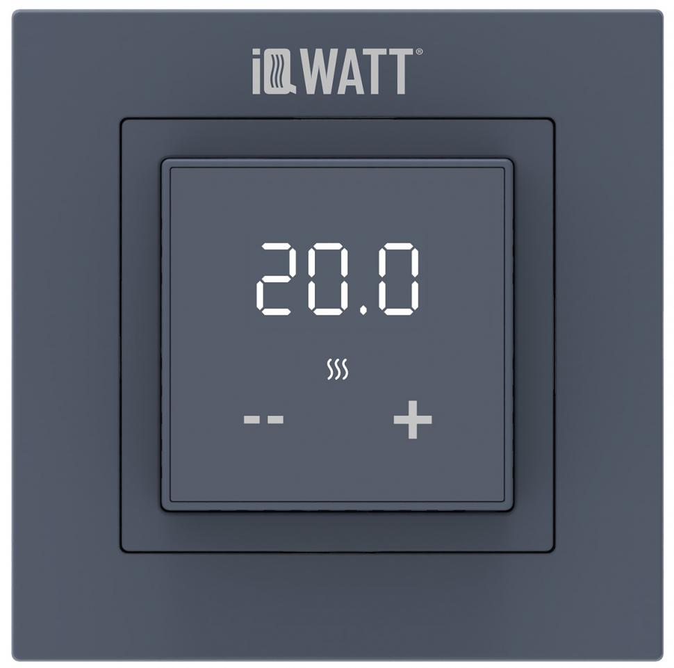 Терморегулятор электр. програмир. сенсорный IQ THERMOSTAT D графит