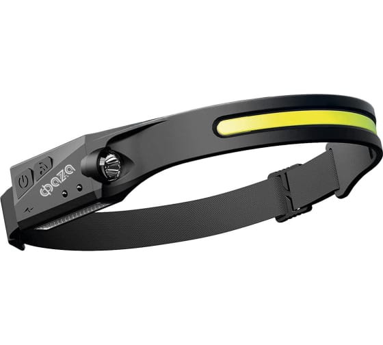 Фонарь налобный 3Вт 1200мАч, управл. жестами 5 режимов ФАZА 