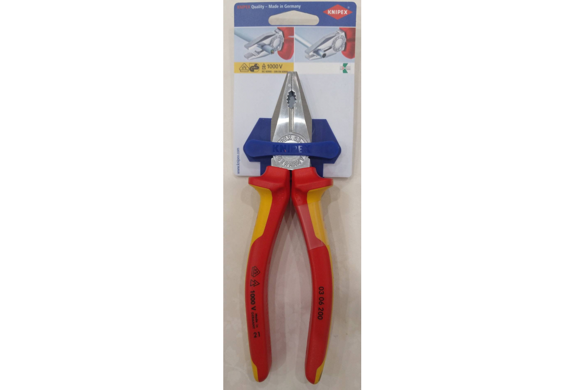 Knipex Плоскогубцы комб VDE 1000V резка - проволока средней твердости 38мм твердая проволока 25м