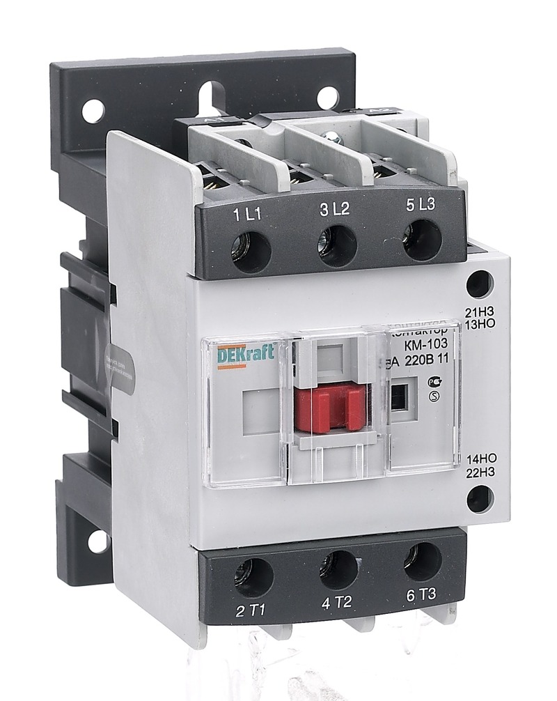 DEKraft Контактор КМ-103 50А 220В АС 1НО+1НЗ AC-3