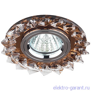 DK44 BR/WH/CH ЭРА декор "острые кристаллы" MR16, 50W коричневый/прозрачный/хром