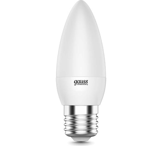 Gauss Elementary лампа свеча LED 8W E27 белый 4100К