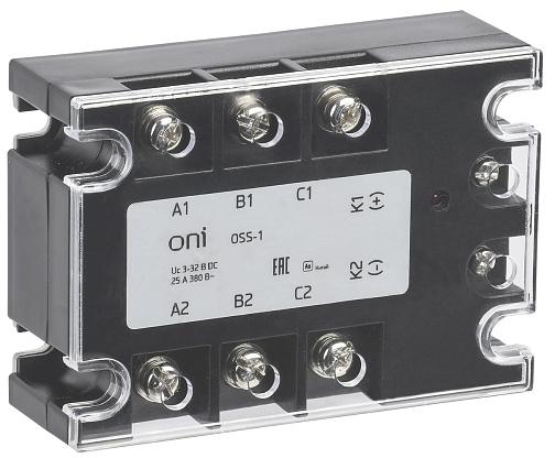 Реле твердотельное OSS-1 25А 380В AC 3-32В DC ONI 