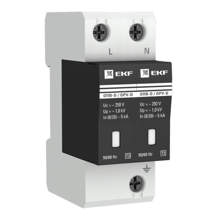 EKF Ограничитель импульсного перенапряжения ОПВ-D 2п 5кА 230В