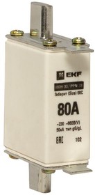 Плавкая вставка ППН 33 100А/80А габарит 00C EKF