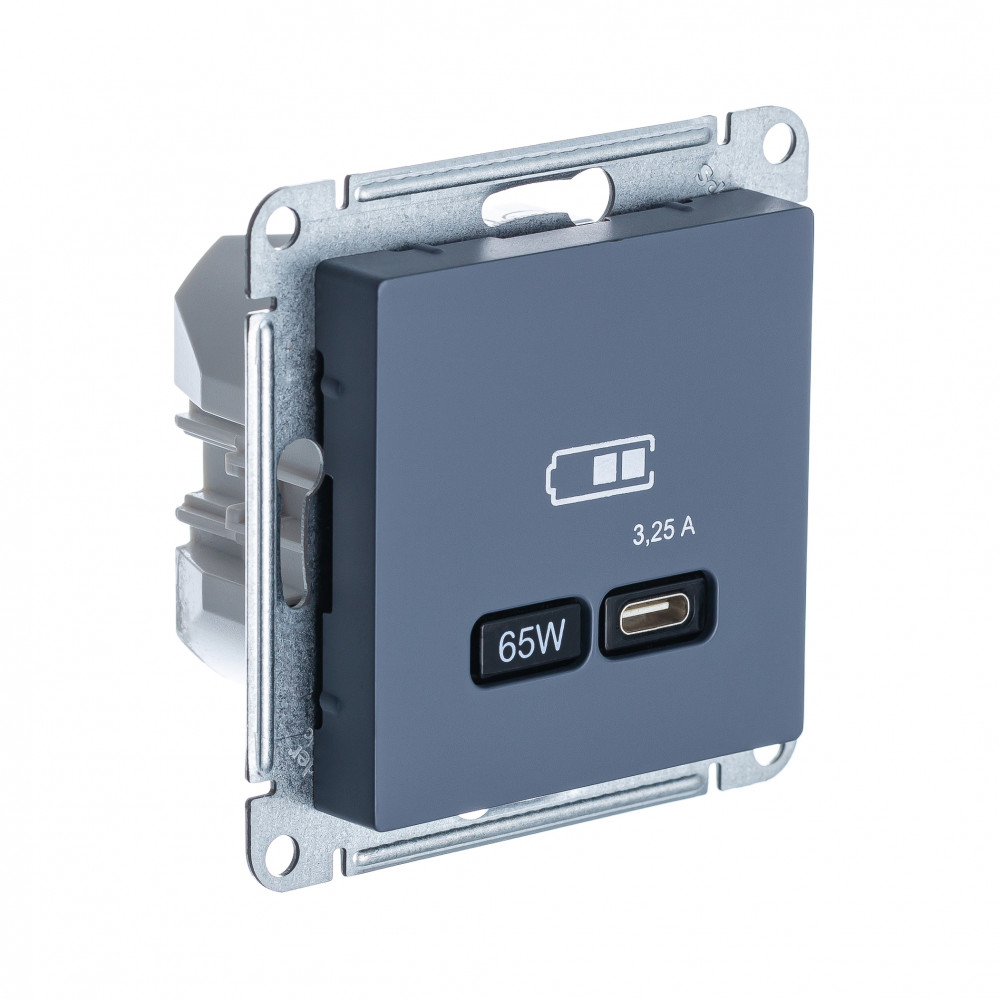AtlasDesign Грифель Розетка USB тип-C 65W высокоскор.заряд. QC, PD