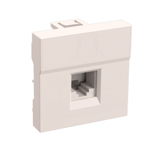 IEK Розетка компьютерная RJ-45 UTP кат.5e 2-м белая ПРАЙМЕР