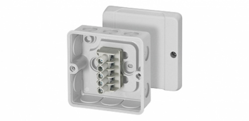 HENSEL Коробка распр. ОП 88х88х47 с клемн. IP55 сер. DE 9325 