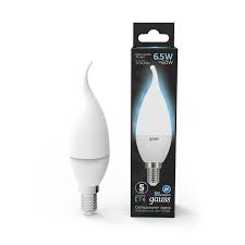 Gauss свеча на ветру E14 6.5W 4100К (черн.коробка)