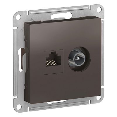 AtlasDesign Мокко Розетка RJ45+TV