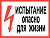 Плакат пластивовый "ИСПЫТАНИЕ ОПАСНО ДЛЯ ЖИЗНИ" 150х300