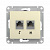 SE Glossa Беж Розетка 2-я RJ45+RJ45, кат.5E