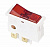 Выключатель клавишный  250V 16A ON-OFF красный с подсветкой REXANT 4с