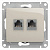 AtlasDesign Сталь Розетка 2 х RJ45