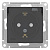 AtlasDesign Aqua Карбон Розетка IP44 с заз. защ. шторки с крышкой