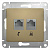 SE Glossa Титан Розетка 2-я RJ11+RJ45, кат.5E