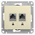 SE Glossa Беж Розетка 2-м компьютерная RJ45 кат.5E