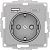 AtlasDesign Алюминий Розетка 2-ая USB  A+С 5В/2.4А 2х5В/1.2А 